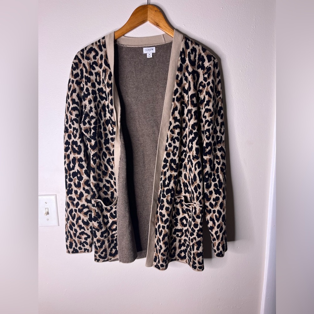 JCrew- Cheetah Print- Cardigan - Size M
